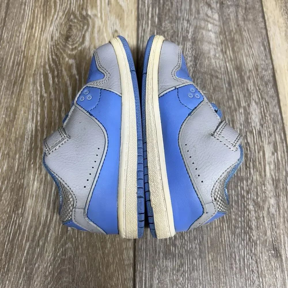 Nike Air Jordan 654954-401 Toddler Youth Size 8C Carolina Retro Blue Gray Shoes